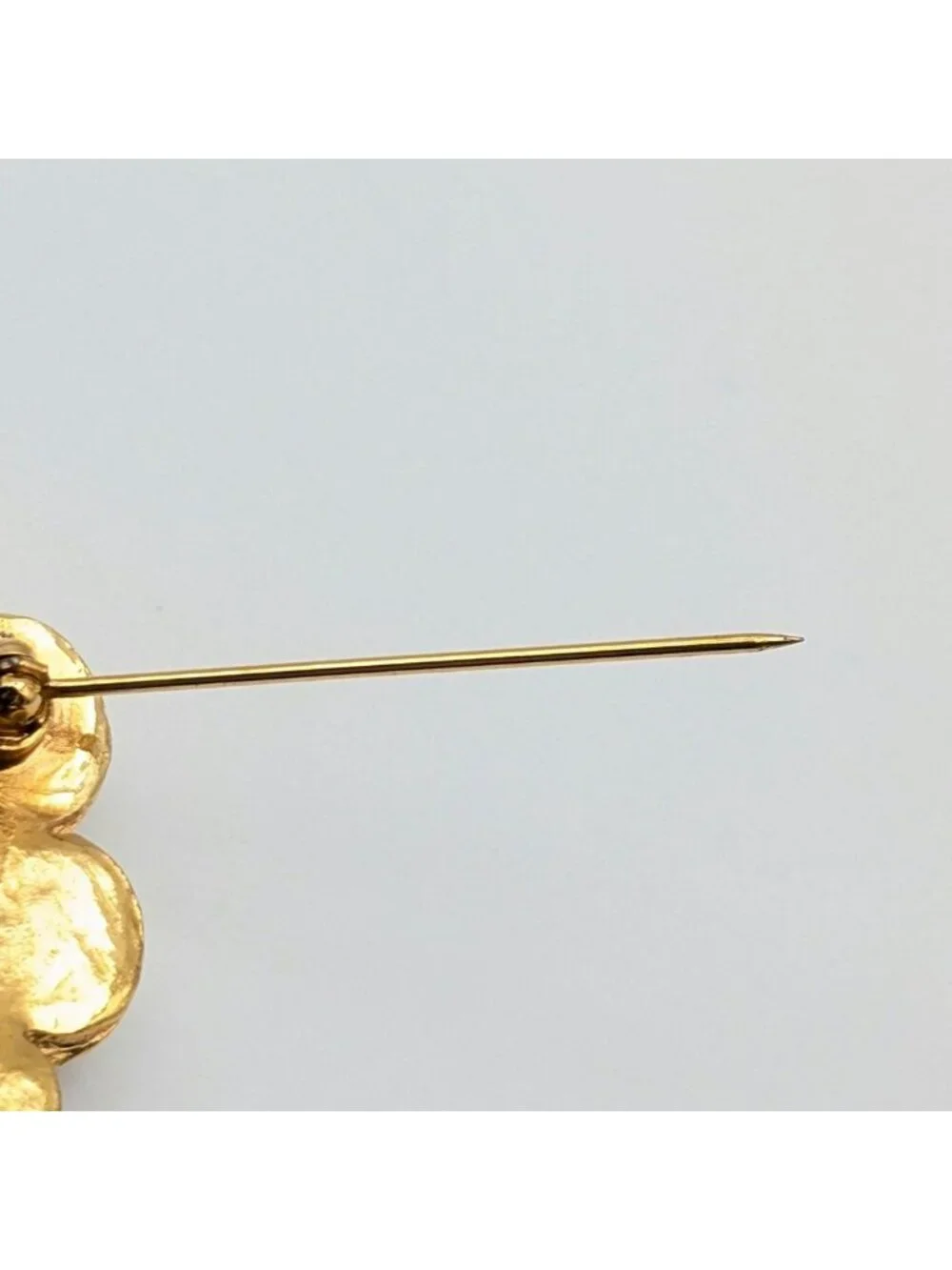 Chanel Brooch CC Logo Flower Gold Vintage 28